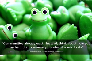 “Communities already exist. Instead, think about how you can help that community do what it wants to do.” -Mark Zuckerberg, founder of Facebook. Bilde fra Flickr under CC-lisens.